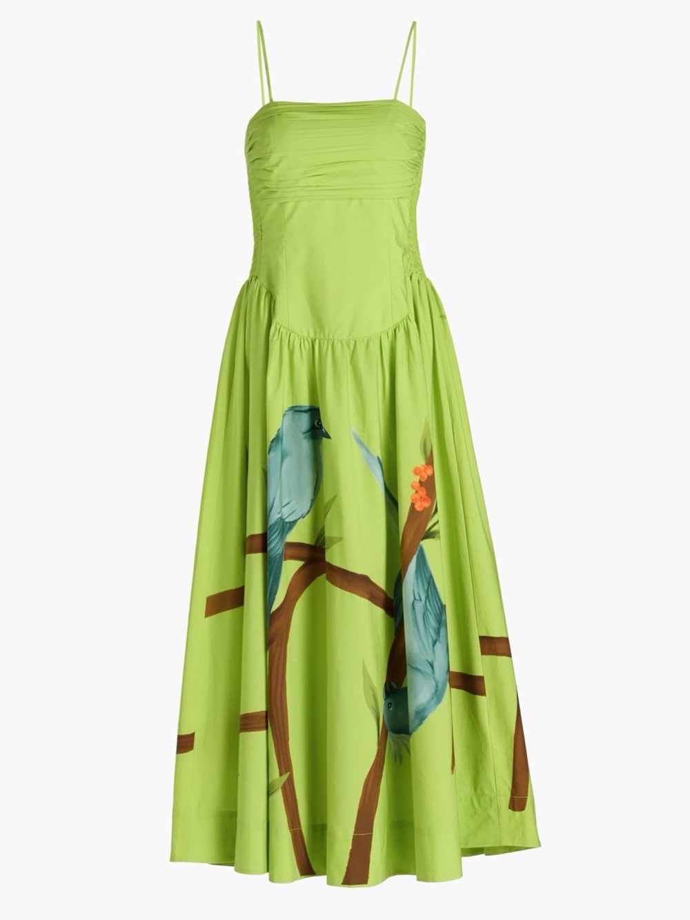 FARM Rio Lime Green Maxi Dress with Blue Bird Print - Picture 10 of 13
